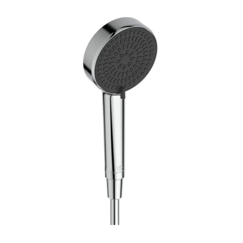 Set de duș Ideal Standard, Idealrain Alu+ cu pară, suport și furtun de duș, crom